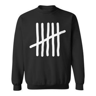 Tally Marks Hash Marks Lines Characters Five Six Math Sweatshirt - Monsterry DE