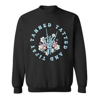 Tanned Tatted And Tipsy 2 Sided Beach Summer Vacation Sweatshirt - Monsterry