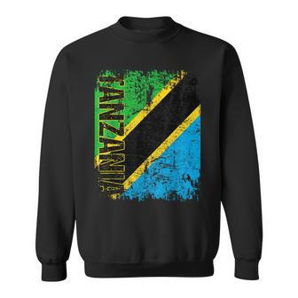 Tanzania Flag Vintage Distressed Tanzania Sweatshirt - Monsterry CA