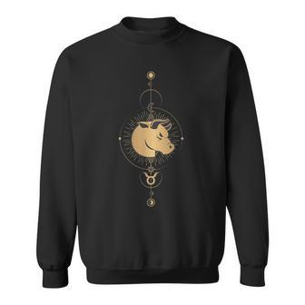 Taurus Zodiac Sign Symbol Cosmic Cool Astrology Lover Sweatshirt - Monsterry