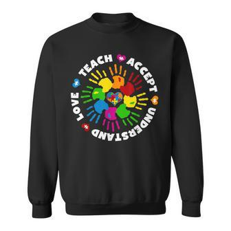 Teach Accept Love Understand Autism Awareness Sweatshirt | Mazezy