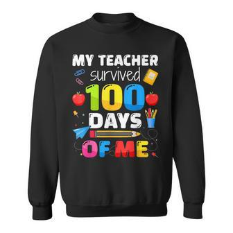 Teacher Survived 100 Days Of Me For 100Th Day School Student Sweatshirt | Mazezy