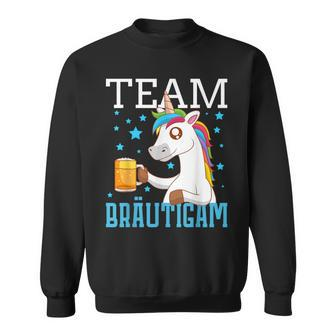 Team Groom Polterabend Stag Night Unicorn Jga Sweatshirt - Seseable