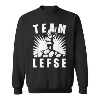 Team Lefse Scandinavian Gnome Christmas Lefse Making Sweatshirt | Mazezy