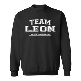Team Leon Proud Family Surname Last Name Sweatshirt - Seseable