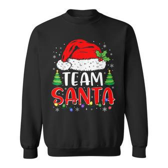 Team Santa Christmas Lights Family Pajamas Matching Sweatshirt - Monsterry