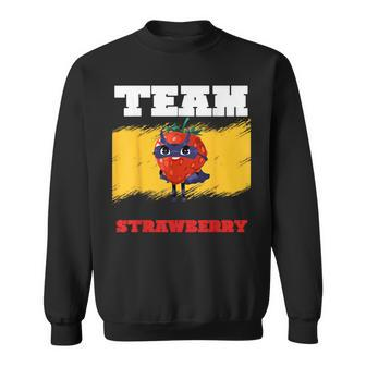 Team Strawberry Healthy Superhero Good Food Sweatshirt | Mazezy