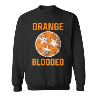 Tennessee Fan Orange Blooded Vol Sports Fan State Flag Tn Sweatshirt - Monsterry