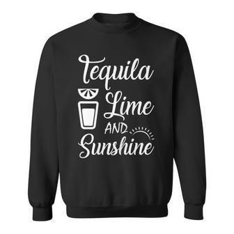 Tequila Lime Sunshine Margarita Vacation Drinking Party Sweatshirt - Monsterry CA