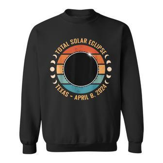 Texas April 8 2024 Totality Total Solar Eclipse Texan Viewer Sweatshirt - Seseable