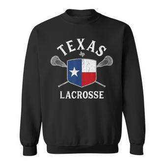 Texas Lacrosse T Vintage Retro Lax State Flag Sweatshirt - Monsterry AU