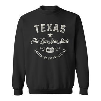 Texas The Lone Star State Vintage Sweatshirt - Monsterry