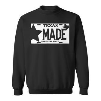 Texas Made Lone Star License Plate Sweatshirt | Mazezy