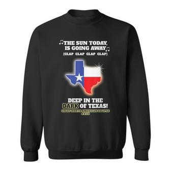 Texas Total Eclipse 2024 Deep In The Dark Of Texas Eclipse Sweatshirt | Mazezy