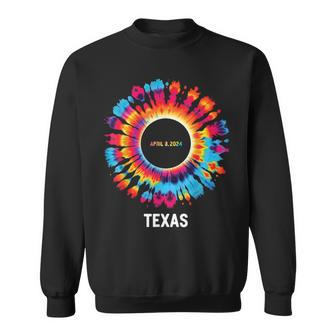 Texas Total Solar Eclipse 2024 Party Totality Tie Dye Sweatshirt - Monsterry