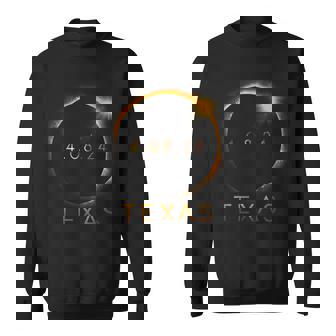 Texas Total Solar Eclipse April 8 2024 Texas Solar Eclipse Sweatshirt | Mazezy