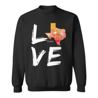 Texas Tx Map Souvenir Love Distressed State Sweatshirt - Monsterry AU