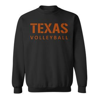 Texas Volleyball Block Style Sweatshirt - Monsterry CA