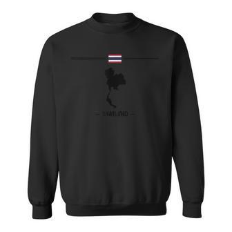 Thailändische Flagge Mit Landkarte Und Name Des Landes Thailand Sweatshirt - Geschenkecke