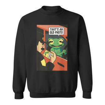 That's An Old Photo Tadpole Frog Traffic Stop Frog Sweatshirt - Monsterry