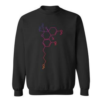 Thc Molecule Cannabis Weed Pot Stoner Sweatshirt - Monsterry
