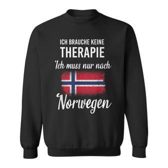 Therapie Nicht Nötig, Nur Norwegen Muss Sein Sweatshirt, Lustiges Reise-Motto - Seseable