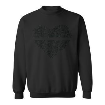 Thin Blue Line Police Heart Back The Blue Support Sweatshirt - Monsterry