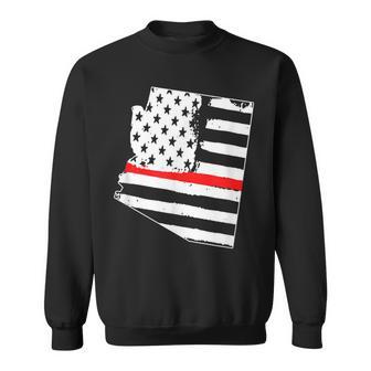 Thin Red Line Firefighter Flag Phoenix Arizona RED Sweatshirt - Monsterry