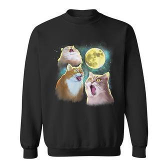Three Cat Moon 3 Wolfs Parody Sweatshirt - Monsterry UK