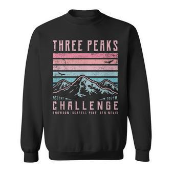 Three Peaks Challenge Retro National 3 Peak Vintage Mountain Sweatshirt - Monsterry AU