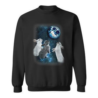 Three Rabbits Howling At The Moon Galaxy Parody Sweatshirt - Thegiftio UK