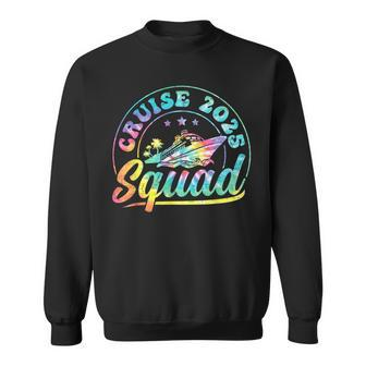 Tie Dye Cruise Squad 2025 Family Summer Vacation Squad Beach Sweatshirt | Mazezy