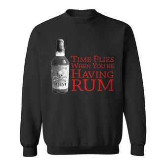 Time Flies When You're Having Rum Pirate Sweatshirt - Monsterry DE