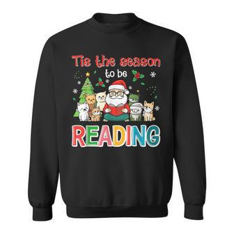 Tis The Season To Be Reading Christmas Merry Bookmas Books Sweatshirt - Seseable