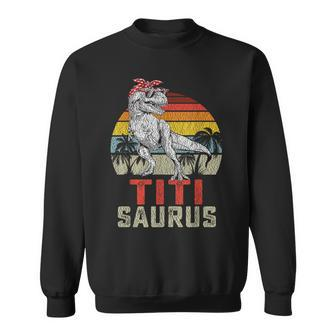 Titisaurus T Rex Dinosaur Titi Saurus Family Matching Sweatshirt - Monsterry DE