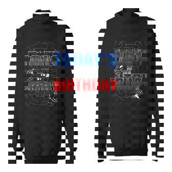 Today My Birthday Spider Web Birthday Party Decorations Sweatshirt | Seseable CA