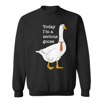 Today I'm A Serious Goose Apparel Sweatshirt - Monsterry