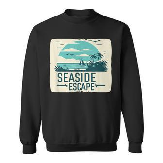 Tolle Flucht Am Meer Mit Segelboot-Kostüm Sweatshirt - Seseable