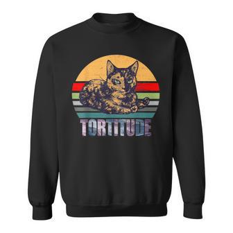 Tortitude Vintage Cat Are Feisty Tortoiseshell Kitty Sweatshirt - Monsterry DE