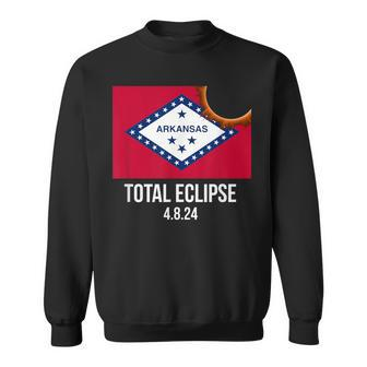 Total Eclipse Arkansas Flag 2024 Solar Eclipse For Groups Sweatshirt - Thegiftio UK
