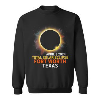 Total Solar Eclipse 04 08 24 Fort Worth Texas Eclipse 2024 Sweatshirt - Seseable