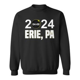 Total Solar Eclipse 04082024 Erie Pennsylvania Eclipse Sweatshirt - Seseable