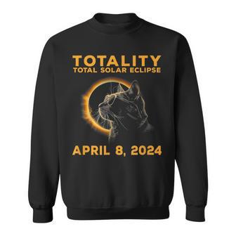 Total Solar Eclipse 2024 April 8 Cat America Totality Sweatshirt - Monsterry DE