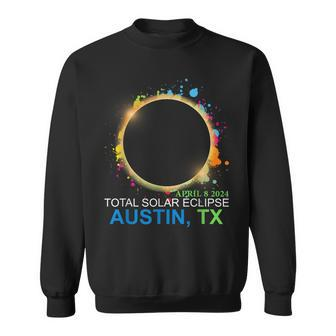 Total Solar Eclipse 2024 Austin Texas Colorful Totality Sweatshirt | Mazezy