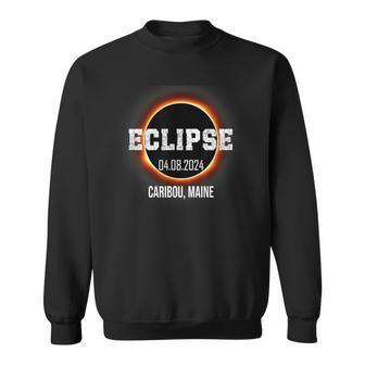 Total Solar Eclipse 2024 Caribou Maine Totality April 8 Sweatshirt - Monsterry DE