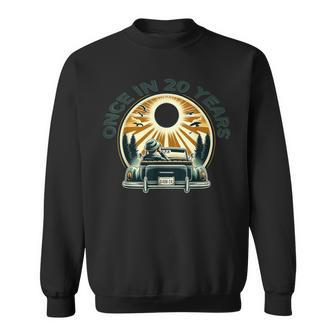 Total Solar Eclipse 2024 Classic Car Vintage Style Totality Sweatshirt - Monsterry CA
