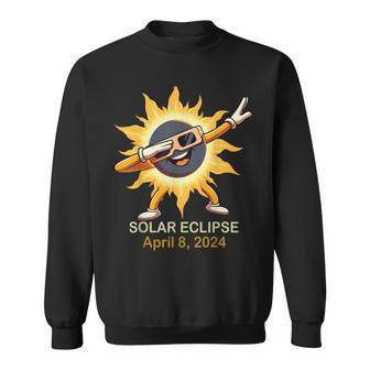 Total Solar Eclipse 2024 Cute Solar Eclipse Dabbing Sweatshirt - Monsterry UK