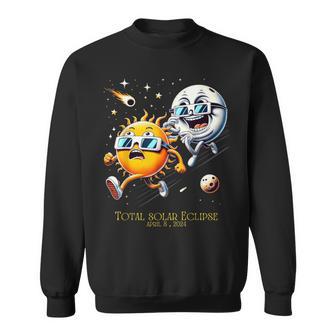 Total Solar Eclipse 2024 Glasses Astrology Planet Sweatshirt - Seseable