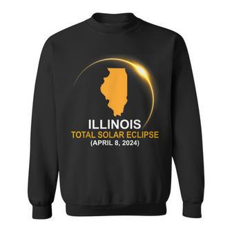 Total Solar Eclipse 2024 Illinois State Solar Eclipse Sweatshirt | Mazezy