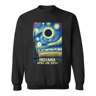 Total Solar Eclipse 2024 Indiana Starry Night Sweatshirt | Mazezy